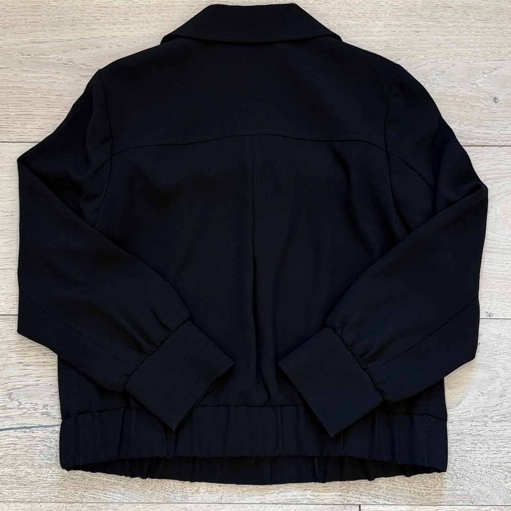 Express Button Down Front Pocket Jacket In Black … - image 3